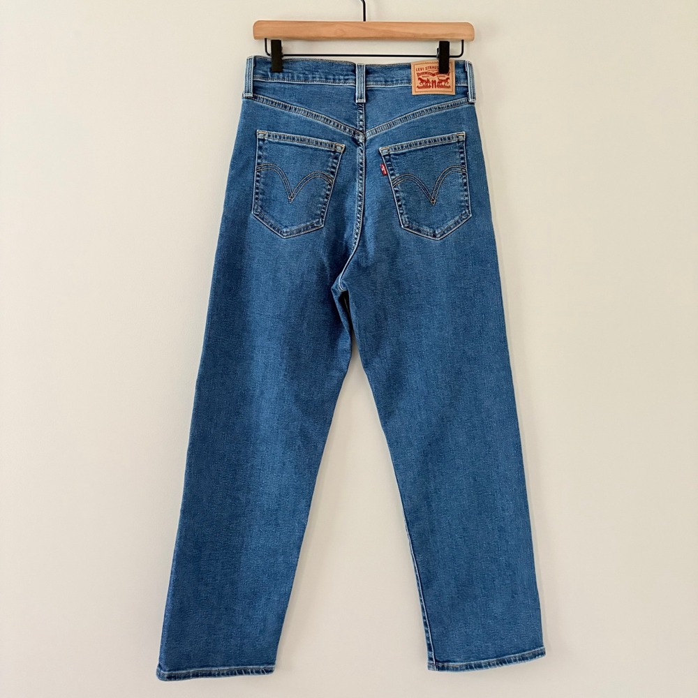 Levi's Jeans Ribcage Straight Ankle 28 Blue High Rise Button Fly Denim - Picture 2 of 9